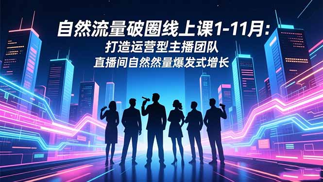 自然流量破圈线上课1-11月：打造运营型主播团队 直播间自然流量爆发式增长-创意资源网