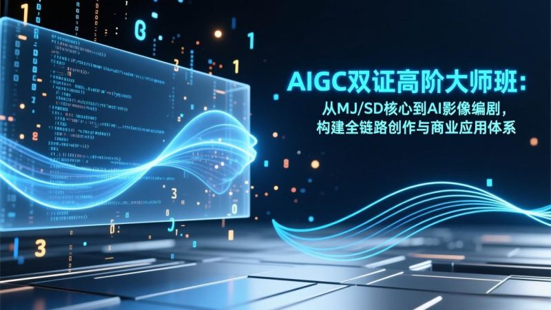 AIGC双证高阶大师班：从MJ/SD核心到AI影像编剧，构建全链路创作与商业应用体系-创意资源网