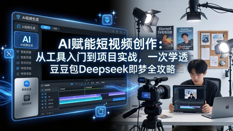 AI赋能短视频创作:从工具入门到项目实战,一次学透豆包Deepseek即梦全攻略-创业资源网 | 精品设计与工具分享平台
