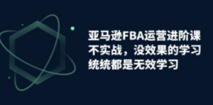 亚马逊-FBA运营进阶课，不实战，没效果的学习，统统都是无效学习-创业资源网 | 精品设计与工具分享平台