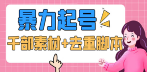 抖音暴力起号，短视频美女号起号项目+千部擦边资源+批量剪辑去重软件-创业资源网 | 精品设计与工具分享平台