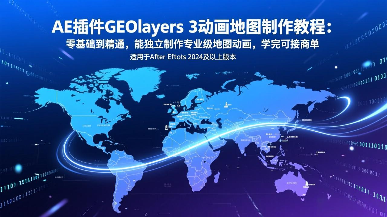 AE插件GEOlayers 3动画地图制作教程:零基础到精通,能独立制作专业级地图动画,学完可接商单 AE插件GEOlayers 3动画地图制作教程:零基础到精通,能独立制作专业级地图动画,学完可接商单