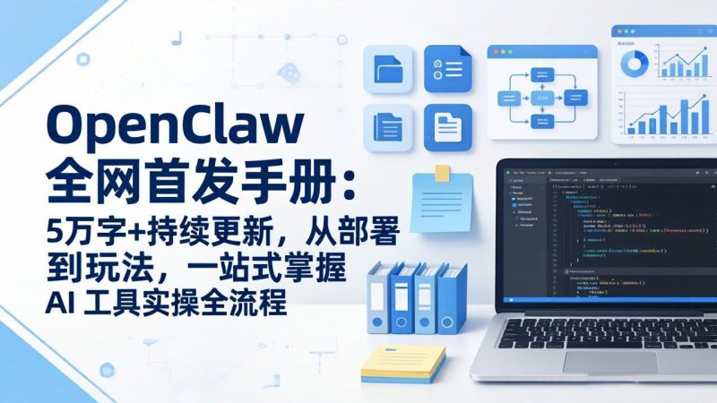 OpenClaw 全网首发手册:5万字+持续更新,从部署到玩法,一站式掌握 AI 工具实操全流程-创业资源网 | 精品设计与工具分享平台