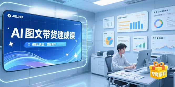 AI图文带货速成课,养号引流秘籍,爆款选品策略,美图制作全流程 AI图文带货速成课,养号引流秘籍,爆款选品策略,美图制作全流程