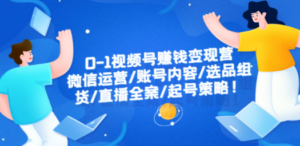 0-1视频号赚钱变现营：微信运营-账号内容-选品组货-直播全案-起号策略-创业资源网 | 精品设计与工具分享平台