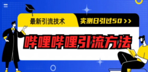 最新引流技术:哔哩哔哩引流方法,实测日引50+-创业资源网 | 精品设计与工具分享平台