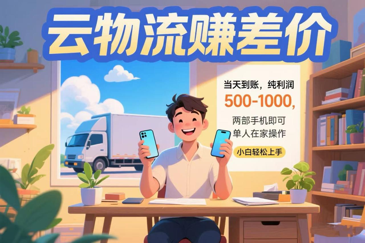 云物流赚差价 当天到账纯利润500-1000 两部手机即可 可单人在家操作 小... 云物流赚差价 当天到账纯利润500-1000 两部手机即可 可单人在家操作 小...