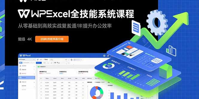WPS Excel全技能系统课程：从零基础到高阶实战全覆盖，全面提升办公效率-创业资源网 | 精品设计与工具分享平台