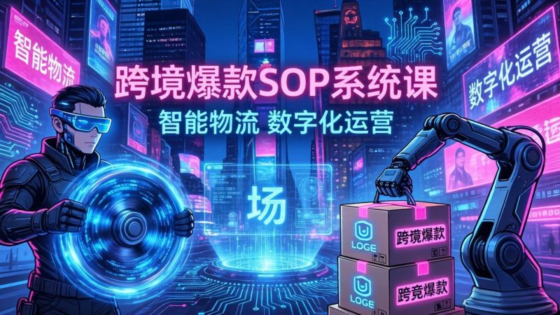 跨境爆款SOP系统课,“内容飞轮+精准投放+AI自动化”为核心,拆解“人×货×场”黄金公式-创业资源网 | 精品设计与工具分享平台