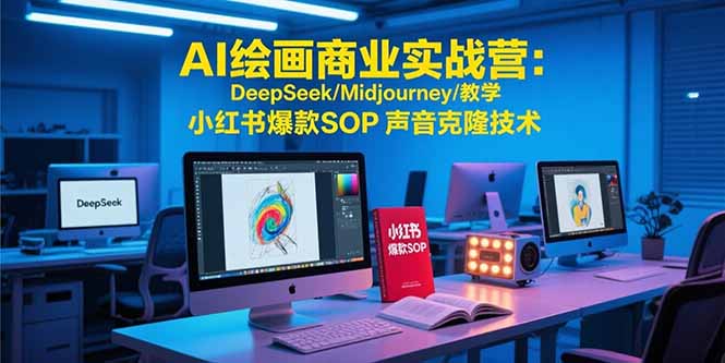 AI绘画商业实战营：DeepSeek/Midjourney/教学 小红书爆款SOP 声音克隆技术-创业资源网 | 精品设计与工具分享平台