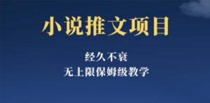 经久不衰的小说推文项目，单号月5-8k，保姆级教程，纯小白都能操作-创业资源网 | 精品设计与工具分享平台