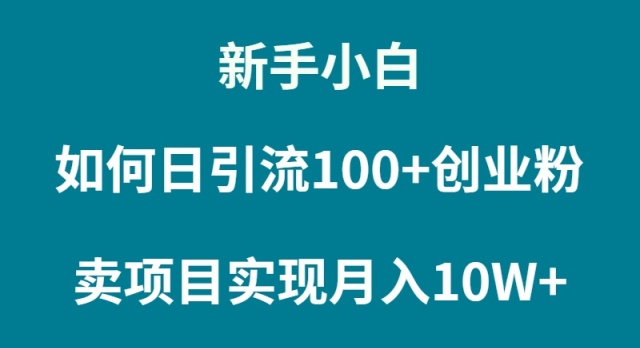 普通人小白如何通过卖项目实现月入10W+-创业资源网 | 精品设计与工具分享平台