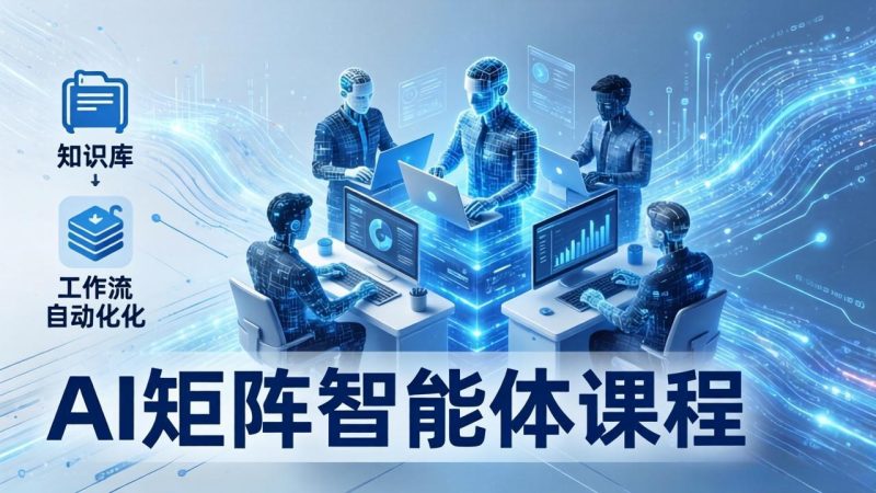 AI矩阵智能体实战：100个数字员工批量生产内容，文本知识库+工作流自动化全搞定-创业资源网 | 精品设计与工具分享平台