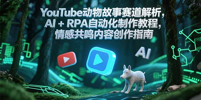 YouTube动物故事赛道解析，AI+RPA自动化制作教程，情感共鸣内容创作指南-创业资源网 | 精品设计与工具分享平台