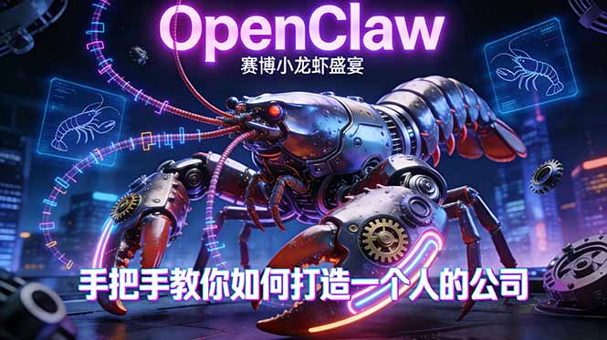 OpenClaw,小龙虾-从产品到爆款的成长之路,手把手教你如何打造一个人的公司-创业资源网 | 精品设计与工具分享平台
