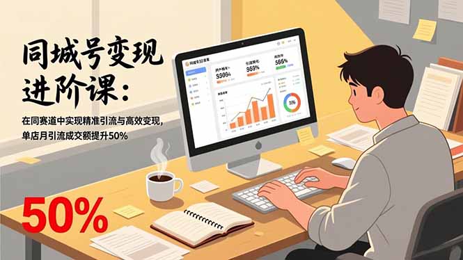 同城号变现进阶课：在同城赛道中实现精准引流与高效变现，单店月引流成交额提升50%-创业资源网 | 精品设计与工具分享平台