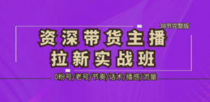 资深·带货主播拉新实战班，0粉号/老号/节奏/话术/播感/流量-38节完整版-创业资源网 | 精品设计与工具分享平台