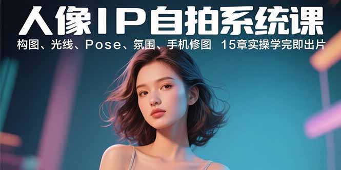 人像IP自拍系统课:构图、光线、Pose、氛围、手机修图 15章实操学完即出片 人像IP自拍系统课:构图、光线、Pose、氛围、手机修图 15章实操学完即出片