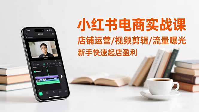 小红书电商实战课:店铺运营/视频剪辑/流量曝光,新手快速起店盈利-创业资源网 | 精品设计与工具分享平台