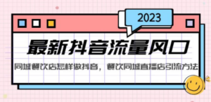 2023最新抖音流量风口，同城餐饮店怎样做抖音，餐饮同城直播店引流方法-创业资源网 | 精品设计与工具分享平台