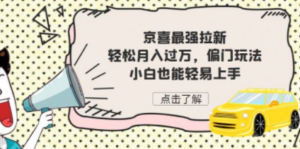 京喜最强拉新，轻松月入过万，偏门玩法，小白也能轻易上手-创业资源网 | 精品设计与工具分享平台