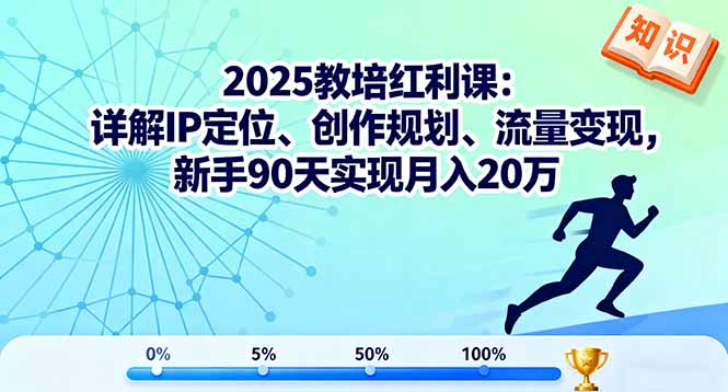 2025教培红利课：详解IP定位、创作规划、流量变现，新手90天实现月入20万-创业资源网 | 精品设计与工具分享平台