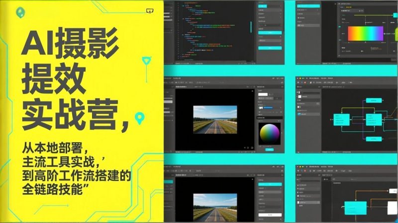 AI+摄影提效实战营，从本地部署，主流工具实战，到高阶工作流搭建的全链路技能-创业资源网 | 精品设计与工具分享平台