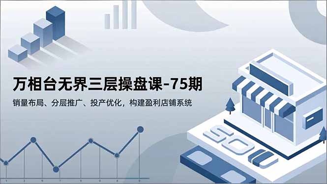 万相台无界三层操盘课-75期，销量布局、分层推广、投产优化，构建盈利店铺系统-创业资源网 | 精品设计与工具分享平台