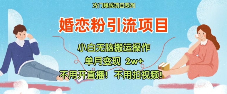 小红书婚恋粉引流，不用开直播，不用拍视频，不用做交付【揭秘】-创业资源网 | 精品设计与工具分享平台