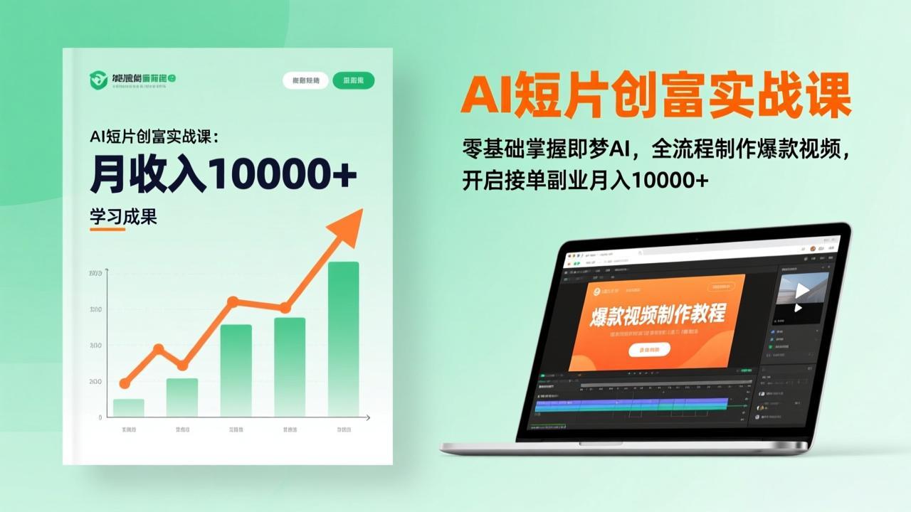 AI短片创富实战课:零基础掌握即梦AI,全流程制作爆款视频,开启接单副业月入10000+(更新) AI短片创富实战课:零基础掌握即梦AI,全流程制作爆款视频,开启接单副业月入10000+(更新)