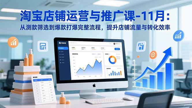 淘宝店铺运营与推广课-11月:从测款筛选到爆款打爆完整流程,提升店铺流量与转化效率 淘宝店铺运营与推广课-11月:从测款筛选到爆款打爆完整流程,提升店铺流量与转化效率