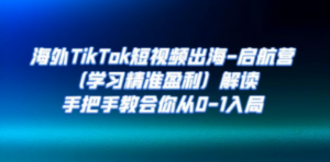 海外TikTok短视频出海-启航营（学习精准盈利）解读，手把手教会你从0-1入局-创业资源网 | 精品设计与工具分享平台