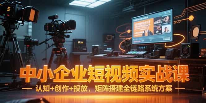 中小企业短视频实战课，认知+创作+投放，矩阵搭建全链路系统方案-创业资源网 | 精品设计与工具分享平台