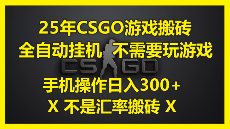 25年CSGO游戏搬砖，全自动挂机，不需要玩游戏，手机操作日入300+-创业资源网 | 精品设计与工具分享平台