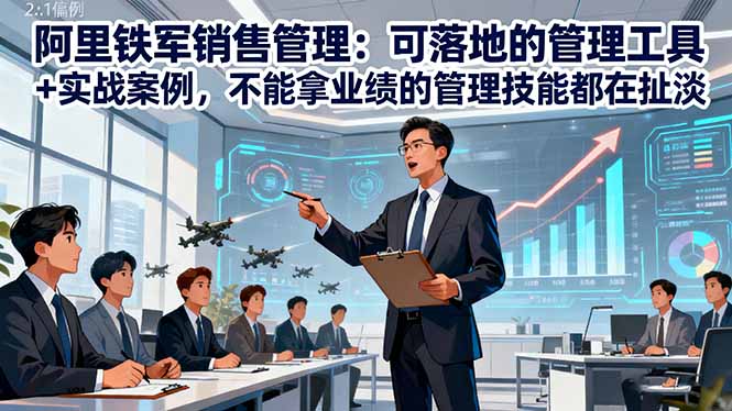阿里铁军销售管理：可落地的管理工具+实战案例，不能拿业绩的管理都在扯淡-创业资源网 | 精品设计与工具分享平台