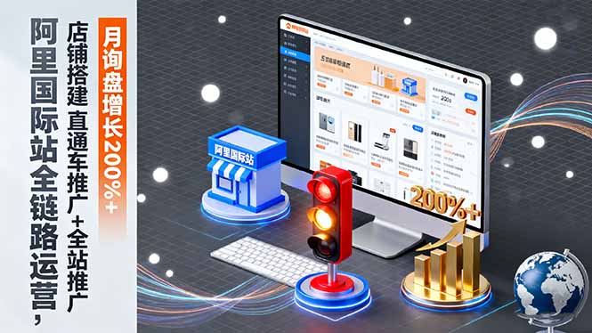 阿里国际站全链路运营,店铺搭建+直通车推广+全站推广,月询盘增长200%+ 阿里国际站全链路运营,店铺搭建+直通车推广+全站推广,月询盘增长200%+