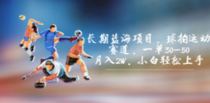 长期蓝海项目,球拍运动赛道,一单30-50,月入2W,小白轻松上手-创业资源网 | 精品设计与工具分享平台