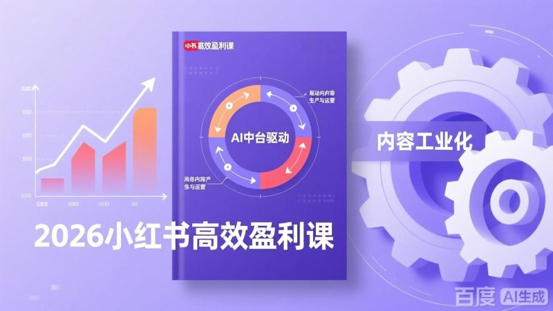 2026小红书高效盈利课,流量双引擎+内容工业化+AI中台驱动,构建可复制的千万级营收模型-创业资源网 | 精品设计与工具分享平台