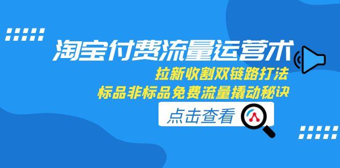 淘宝付费流量运营术,拉新收割双链路打法,标品非标品免费流量撬动秘诀 淘宝付费流量运营术,拉新收割双链路打法,标品非标品免费流量撬动秘诀