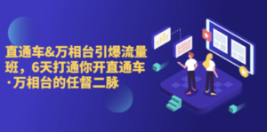 直通车+万相台引爆流量班，6天打通你开直通车·万相台的任督 二脉-创业资源网 | 精品设计与工具分享平台