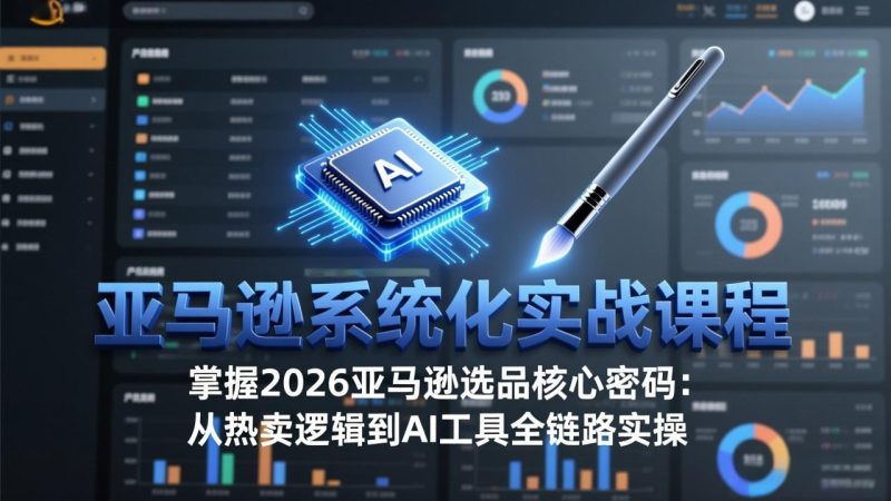 亚马逊系统化实战课-更新3月:2026最新选品方法论,从热卖原因分析到AI作图,提升选品成功率-创业资源网 | 精品设计与工具分享平台