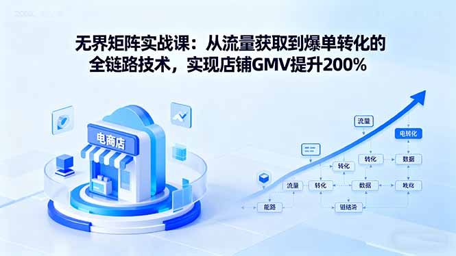 无界矩阵实战课:从流量获取到爆单转化的全链路技术,实现店铺GMV提升200% 无界矩阵实战课:从流量获取到爆单转化的全链路技术,实现店铺GMV提升200%