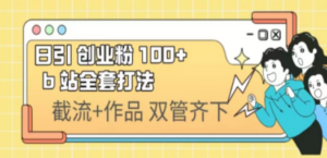 日引创业粉 100+ b 站全套打法【实操视频】-创业资源网 | 精品设计与工具分享平台