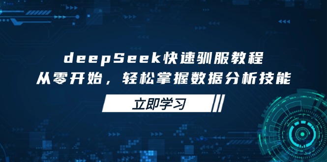 deepSeek快速驯服教程，从零开始，轻松掌握数据分析技能-创业资源网 | 精品设计与工具分享平台
