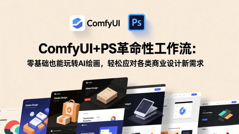 ComfyUI+PS革命性工作流：零基础也能玩转AI绘画，轻松应对各类商业设计新需求-创业资源网 | 精品设计与工具分享平台