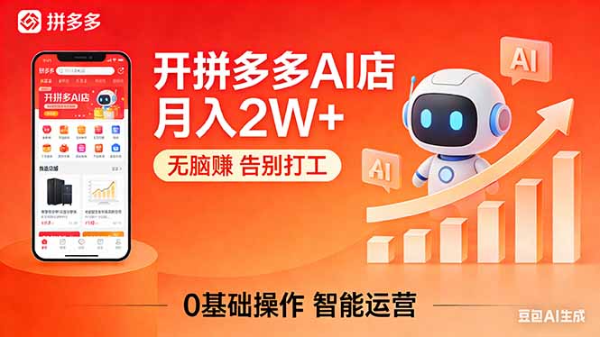 开一家拼多多AI店，月入2W+，无脑赚，告别打工，附SOP手册-创业资源网 | 精品设计与工具分享平台