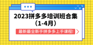 2023拼多多培训班合集（1-4月），最新最全新手拼多多上手课程!-创业资源网 | 精品设计与工具分享平台