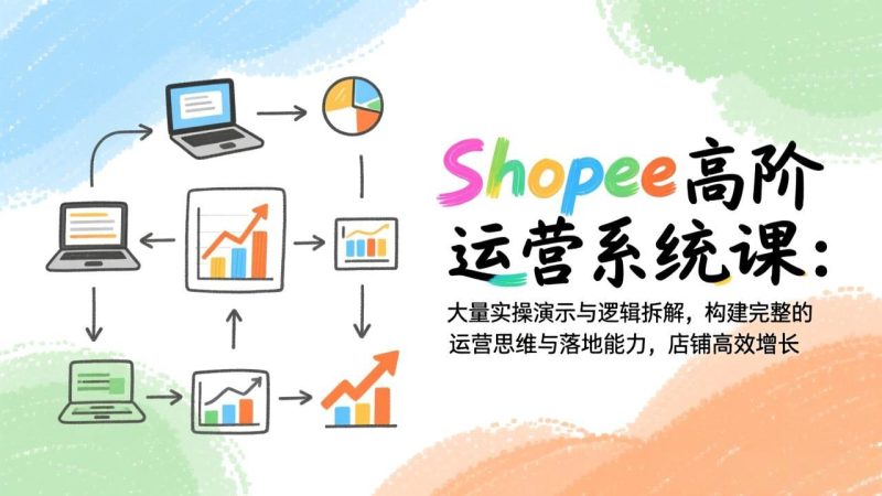 Shopee高阶运营系统课:大量实操演示与逻辑拆解,构建完整的运营思维与落地能力,店铺高效增长-创业资源网 | 精品设计与工具分享平台