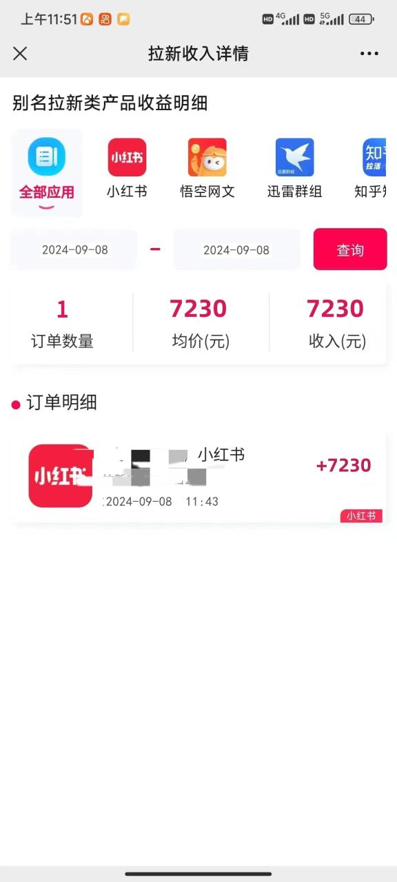 一单38，一天到手7000+，小红书福利拉新，0门槛人人可做