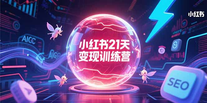 小红书21天变现训练营，AIGC工具高效应用，SEO优化核心技巧-创业资源网 | 精品设计与工具分享平台